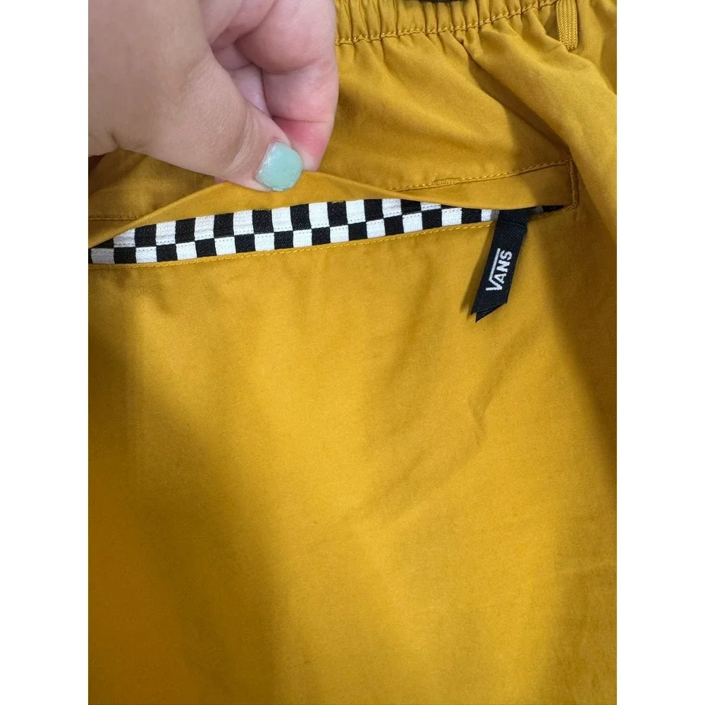Vans Mens Primary Solid Elastic Boardshorts Yellow Relaxed Fit Size Large NWT